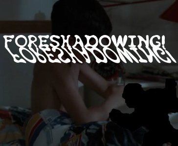 And immediately they roll out the shirtless boy in the movie about white goo. Way to keep it classy. Foreshadowing!